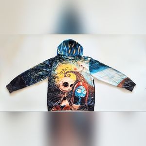 Nightmare Before Christmas Starry Night Theme Hooded Sweatshirt Adult Medium